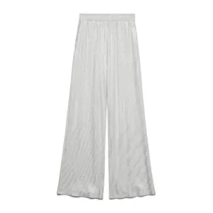 VERO MODA wide leg regular waist casual broek zilver