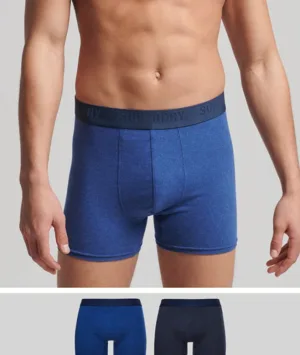 Duopak Boxershorts van Biologisch Katoen Blauw