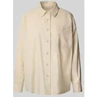 mustang Oversized overhemdblouse met linnen, model ‘Willow’