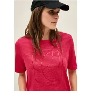 Cecil Dames Shirt met ton-sur-ton print in Rood