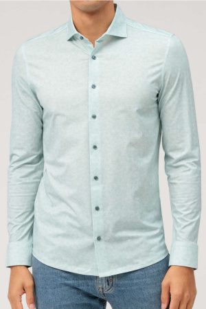 OLYMP Level Five 24/Seven Jersey shirt groen, Effen