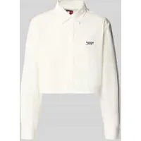 Tommy Jeans Cropped fit overhemdblouse van puur katoen