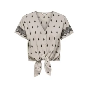 Only Onlsiesta willa emb ss knot but top zand dessin