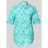 Eterna Regular fit blouse in all-over look met 1/2-mouwen