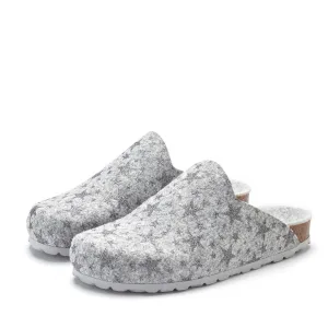 Vivance Slippers Pantoffel, klomp, pantoffel, van vilt met verwarmend kurken voetbed & sterrenprint