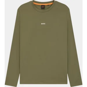 BOSS Orange T-shirt lange mouw Groen TChark 10242929 01 50473286/342