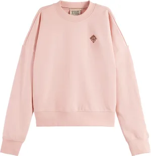 Scotch & Soda Sweater Embroidered Logo Roze dames