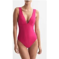 Reiss Luna-plunge One-piece Pink