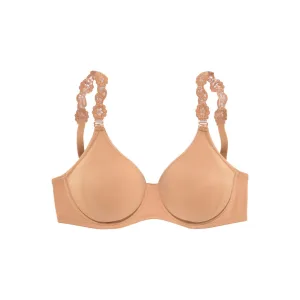 Lascana T-shirt-bh met 3 bandjes (verwisselbare bandjes) en borduursel