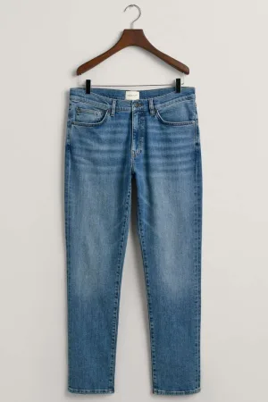 GANT Jeans blauw, Effen
