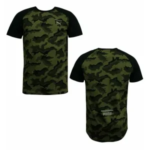 Puma Evo Korte Mouw Camo Grafisch Groen Heren T-shirt 577075 05