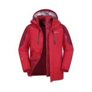 Mountain Warehouse Heren Zenith Extreme III 3 in 1 gewatteerd jack (Rood)