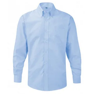 Russell Collectie Heren Lange Mouw Easy Care Oxford Shirt (Oxford Blauw)