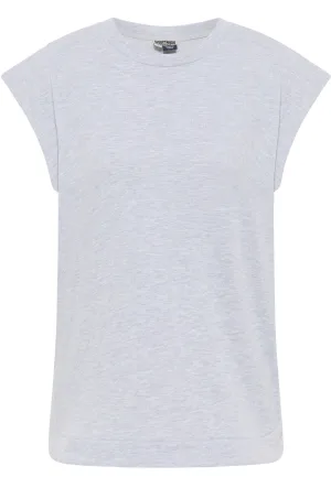 Dreimaster Mouwloos sweatshirt Dames licht grijs melange