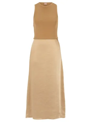 Women’s Boss Flaurelia Knitted Dress in Beige