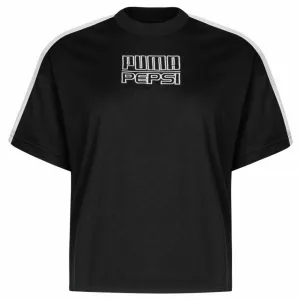 Puma Pepsi X Solid Crop Tee Top Zwart T-Shirt – Dames