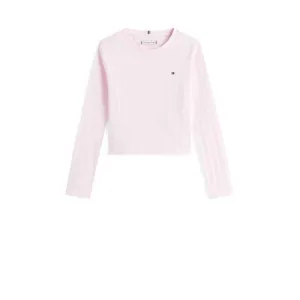 Tommy Hilfiger longsleeve roze rib gebreid