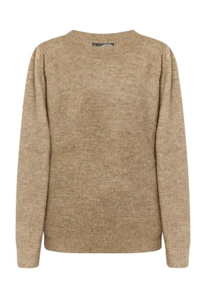 Dreimaster Gebreide trui Dames bruin melange