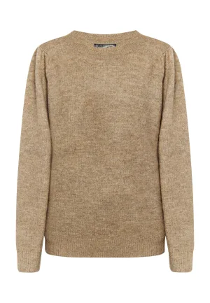 Dreimaster Gebreide trui Dames bruin melange