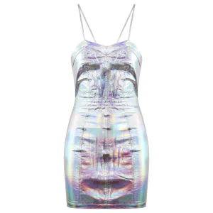 Armani Exchange Metallic Vrouwen Zilver Jurk