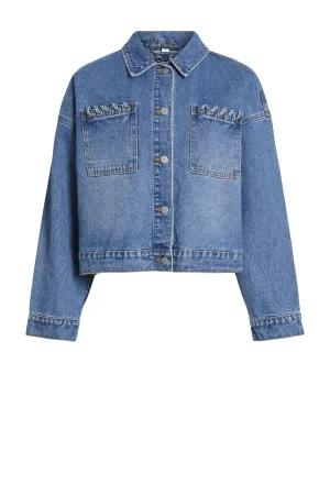 VILA denim spijkerjas medium blue denim