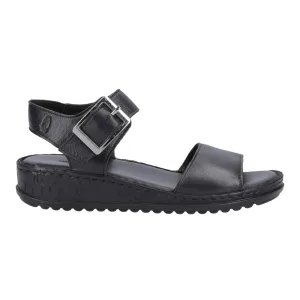 Hush Puppies Dames/dames Ellie leren wig sandalen (Zwart)