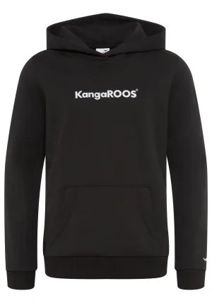 KangaROOS Hoodie met logoprint Lange mouwen, bedrukt, van sweatstof met katoen, met kangoeroezak