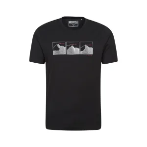 Mountain Warehouse Heren Bergtoppen T-Shirt (Jet Zwart)