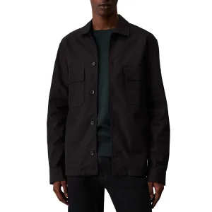 Heren Calvin Klein Boxy Twill Overshirt in Zwart