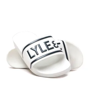 Lyle & Scott Wallace II witte slippers