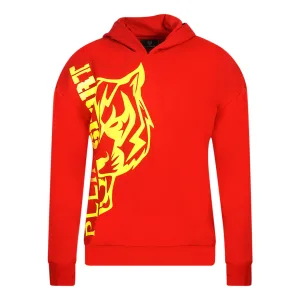 Plein Sport Side Logo rode hoodie