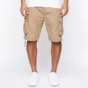Heren Crosshatch Jamstar Cargo Shorts in Tan
