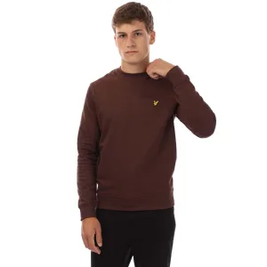 Heren Lyle And Scott Brushback Crewneck Sweatshirt in Rood
