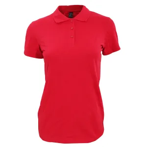 SOLS Dames/dames Perfect Pique Poloshirt met korte mouwen (Rood)