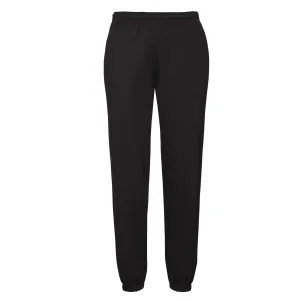 Fruit of the Loom Heren Elastische manchet Joggingbroek (Zwart)