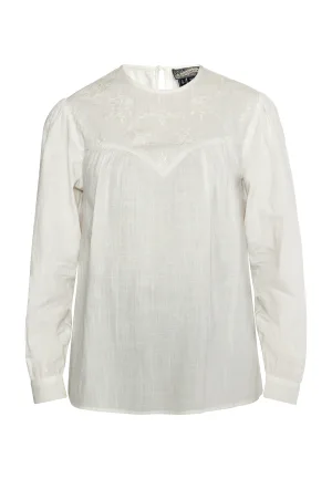 Dreimaster Bloes met lange mouwen Dames wit