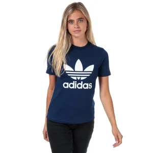 adidas Originals Trefoil T-shirt voor dames, donkerblauw
