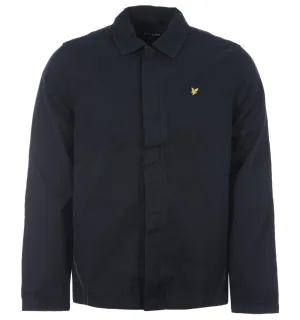 Lyle & Scott gewassen, marineblauw overshirtjack