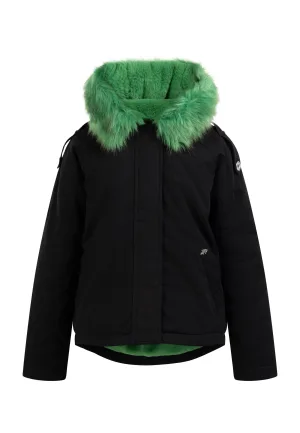 Mymo winterjas houduwarm Dames zwart groen