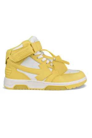 Off-White Out of Office Mid Sneakers Geel