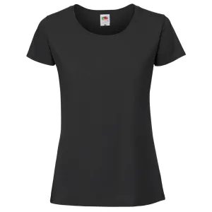 Fruit Of The Loom Vrouwen / Dames Ringgesponnen Premium T-Shirt (Jet Zwart)