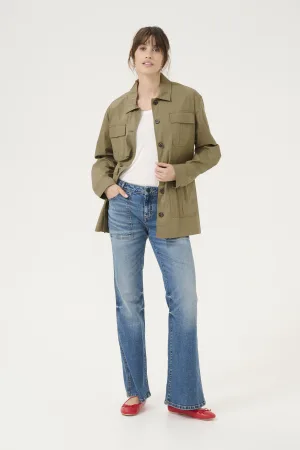 Jas Oversize fit Dusky Green Wash
