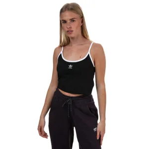 Women’s adidas Originals Spaghetti Strap Top Black-White 16in Black-White