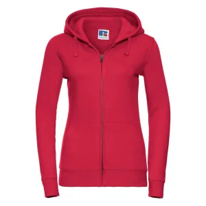 Russell Dames/Dames Authentic Full Zip Hoodie (Klassiek rood)