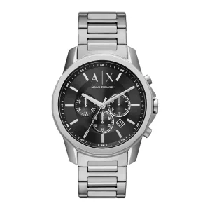 Armani Exchange  – heren horloge – zilverkleurig met  band