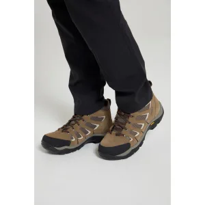 Mountain Warehouse Heren Field Extreme Suede Breed Wandelschoenen (Bruin)