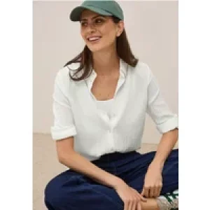 Cecil Dames Overhemdblouse met structuur in Wit