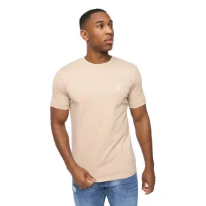 Crosshatch Heren Einstip T-Shirt (Steenmarmelade)