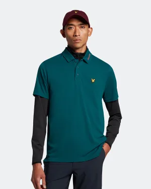 Lyle & Scott Golfkraaglogo Technisch poloshirt in Groente