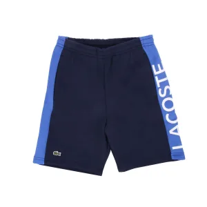 Boy’s Lacoste Juniors Colour Stripe Cotton Shorts in Blue